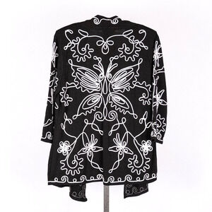 Lauren Michelle Open Front Top Lighweight Jacket XL Whimsigoth Fairy Butterfly